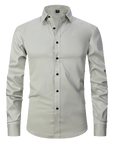 slim fit simple shirt-D190