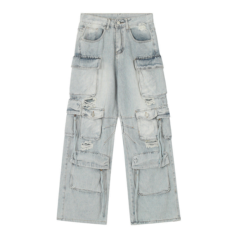 Oversize ripped jeans-D559