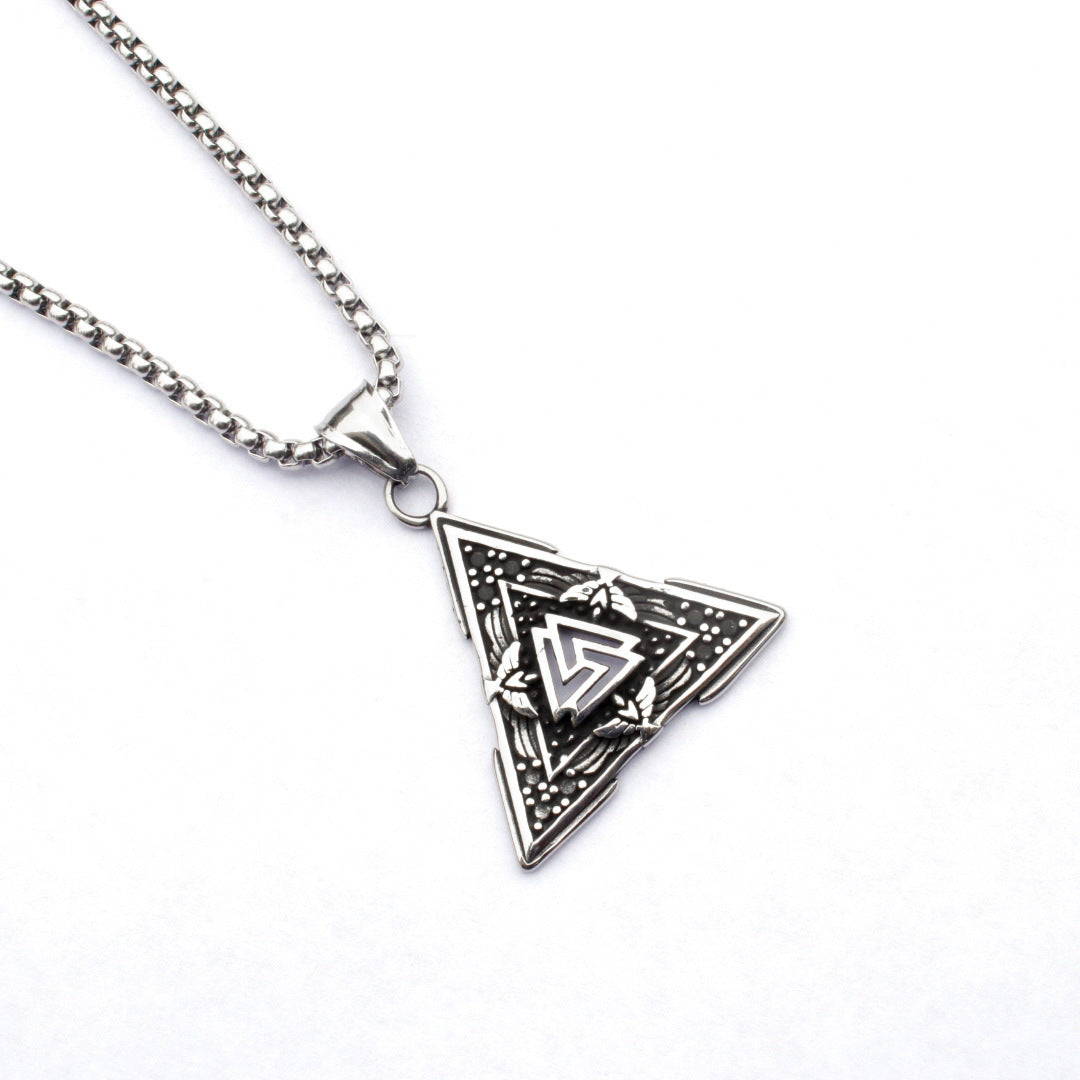 Silver cross chain-D694