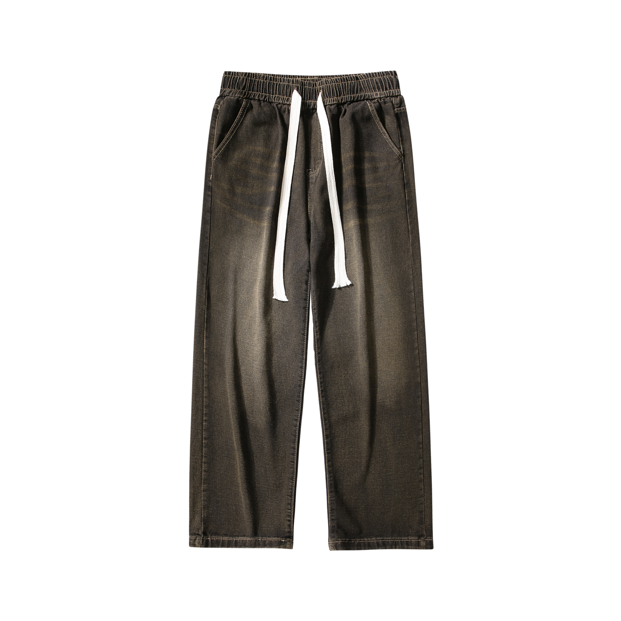Elastic waist jeans-D76
