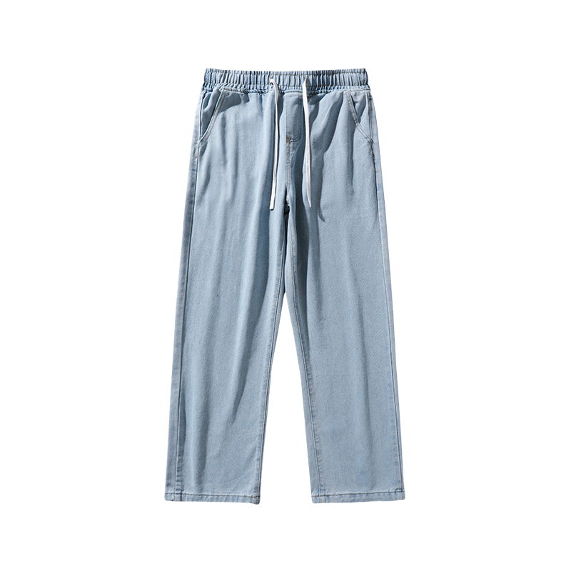 Solid elastic jeans-D84