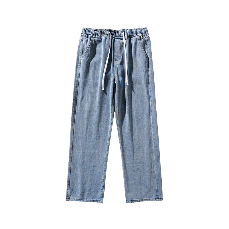 Solid elastic jeans-D84