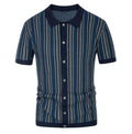 Striped polo shirt-D772