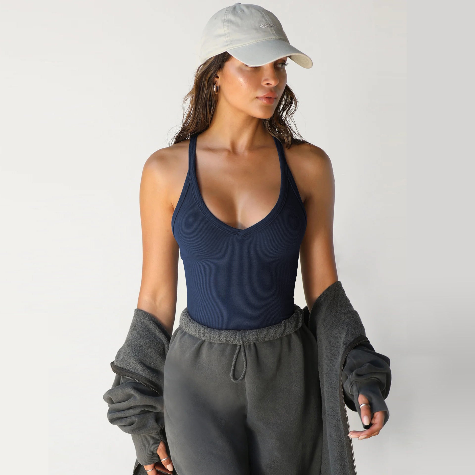 Knitted sexy vest-D450