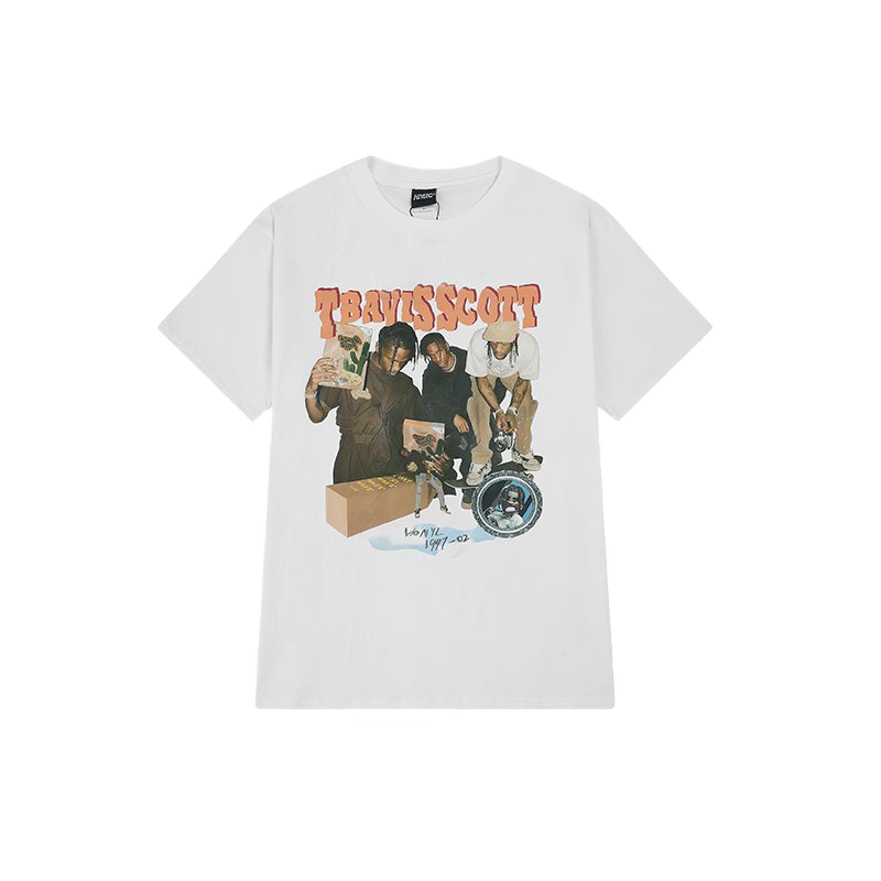 Letter print cartoon TEE-D398