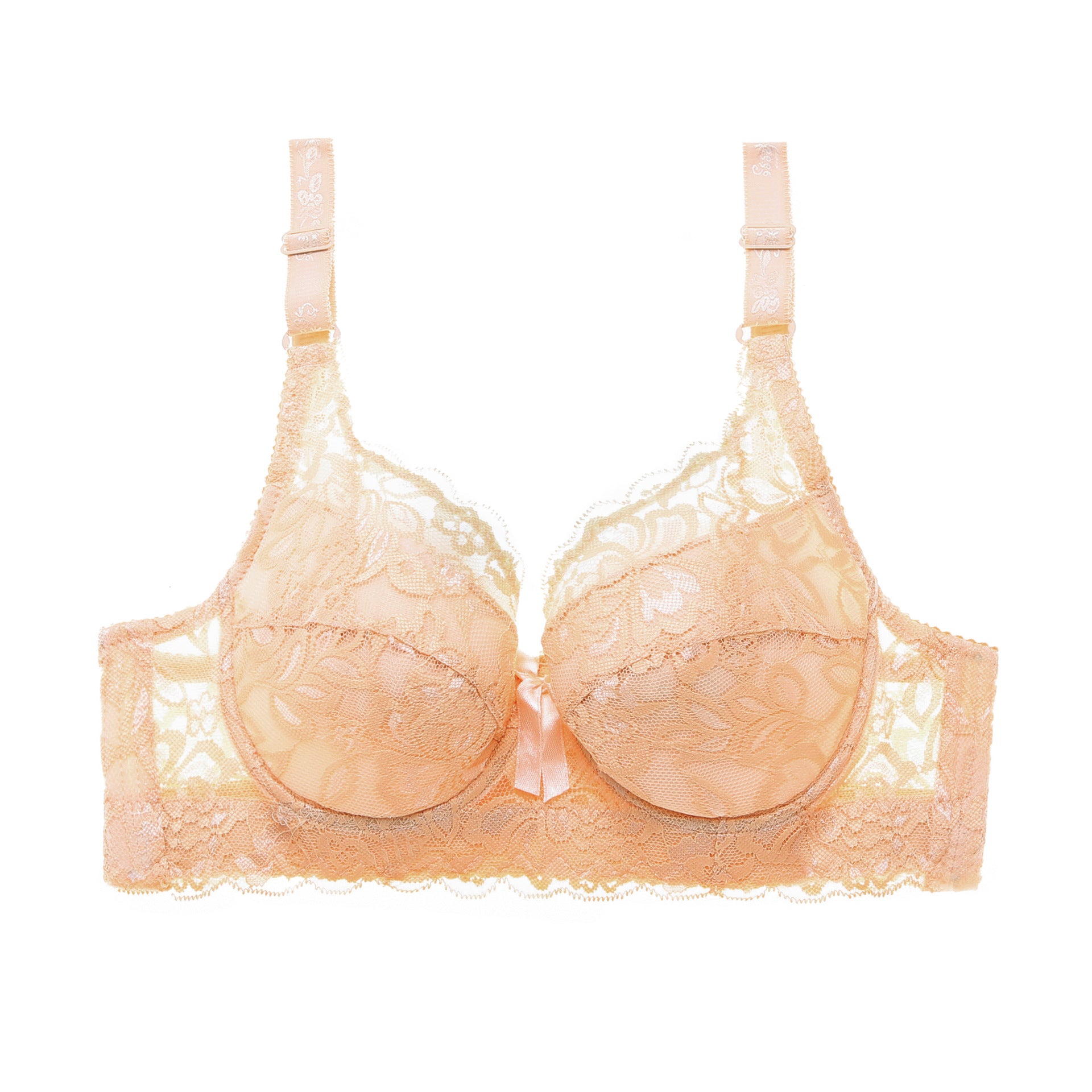 Hot selling large size ultra-thin cotton Cup adjustable bra lace sexy bra with steel ring gathered women's underwear