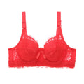 Hot selling large size ultra-thin cotton Cup adjustable bra lace sexy bra with steel ring gathered women's underwear