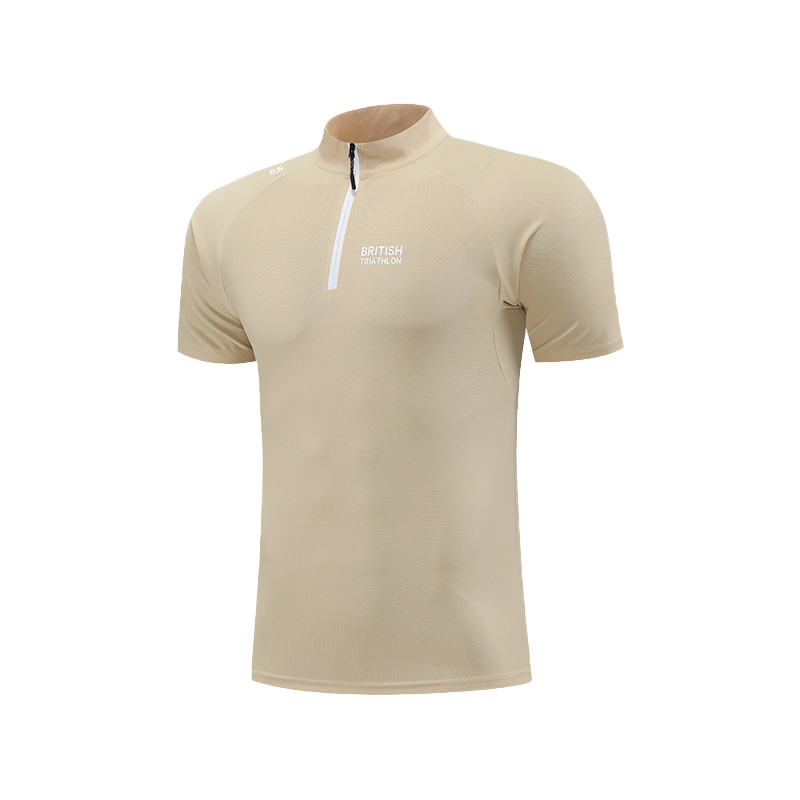 Stand-up collar sports short sleeves-D868