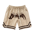 Drawstring printed shorts-D37
