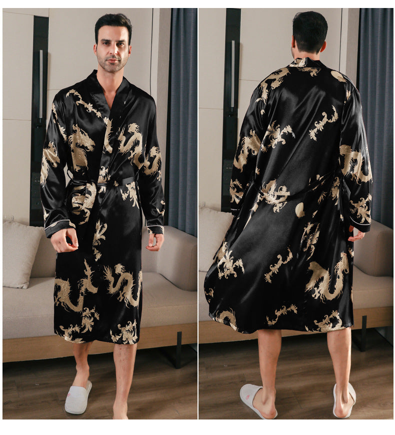 Ice silk robe-D18