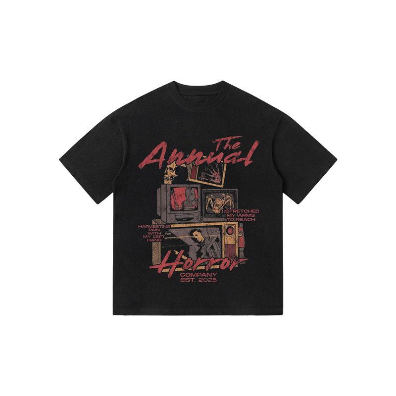 Vintage TV monogram print TEE-D707