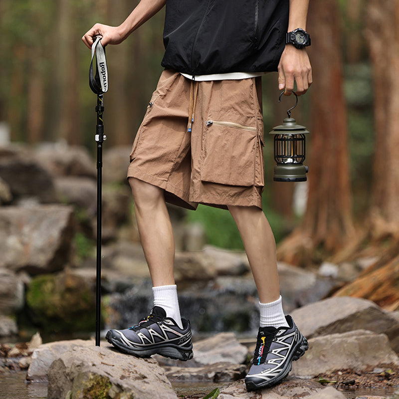 Multi-pocket shorts-D109