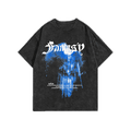 Vintage blue print TEE-D49