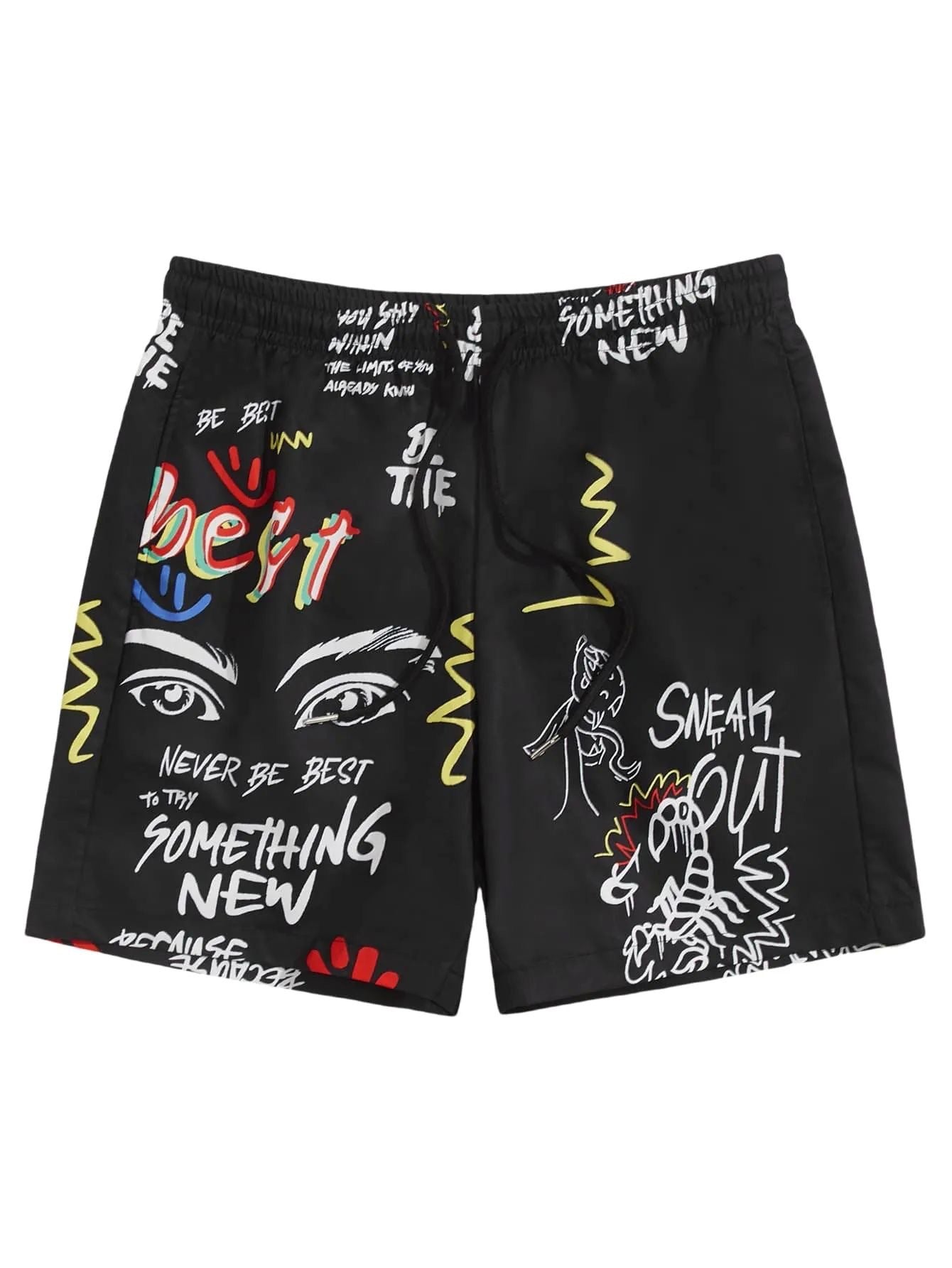 Multi-style drawstring shorts-D602