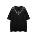 Vintage embroidered suede TEE-D446