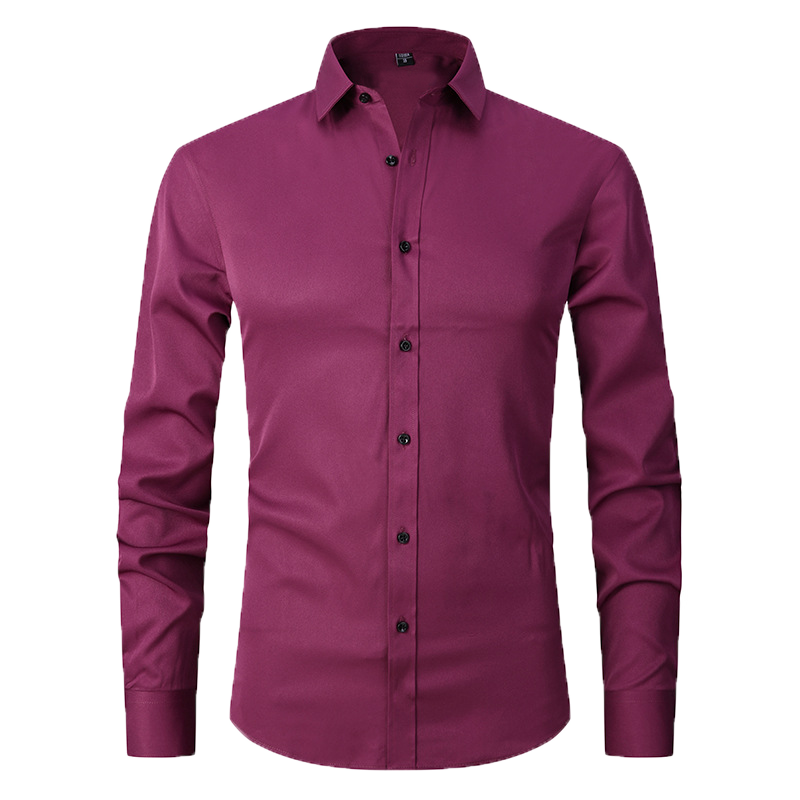 slim fit simple shirt-D190