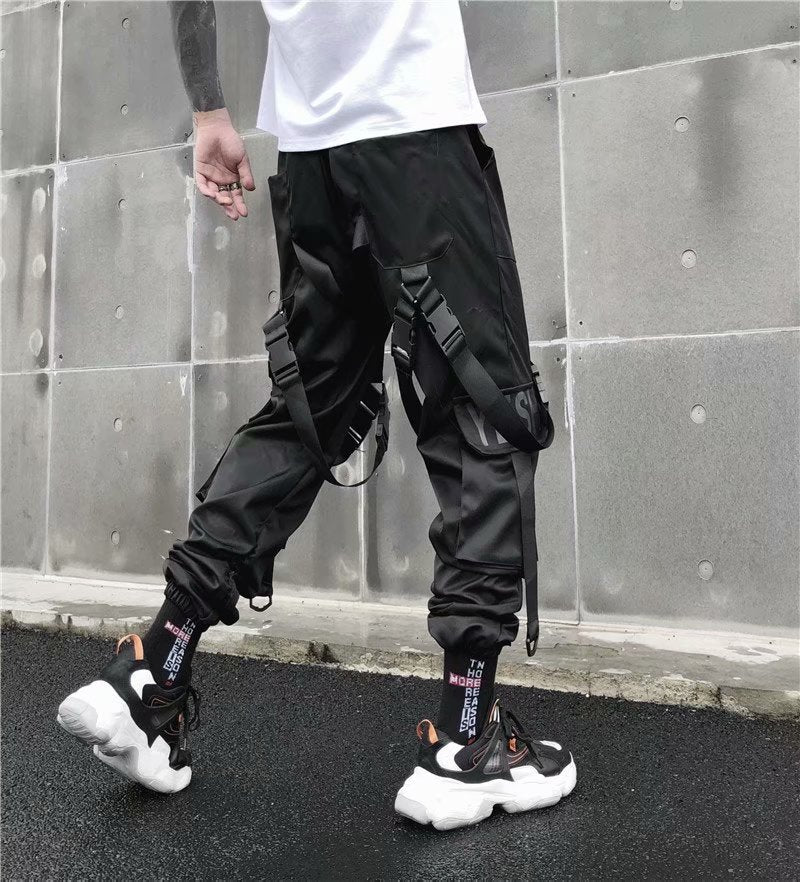Cargo pants with streamers-D341
