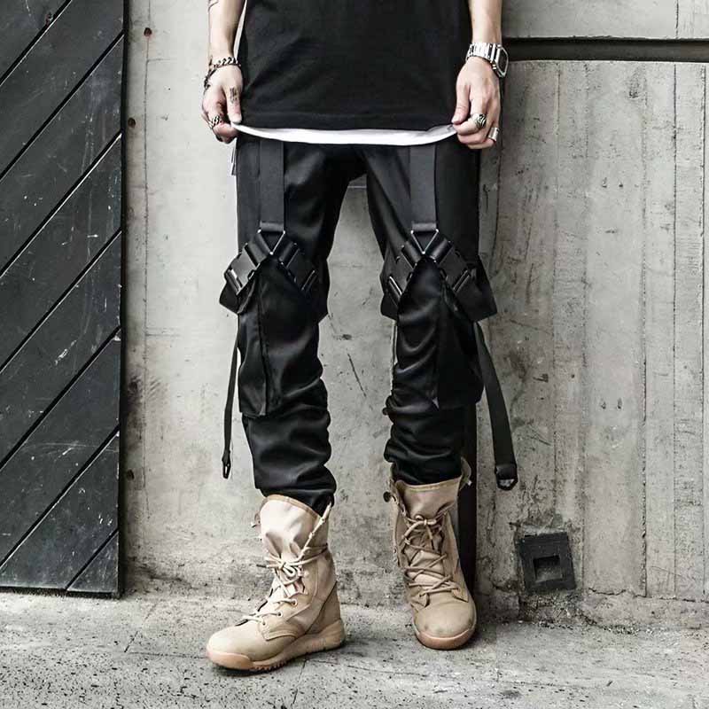 Cargo pants with streamers-D341