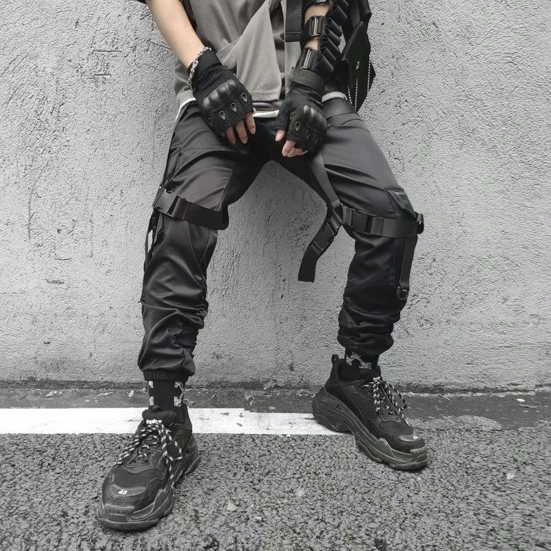 Cargo pants with streamers-D341