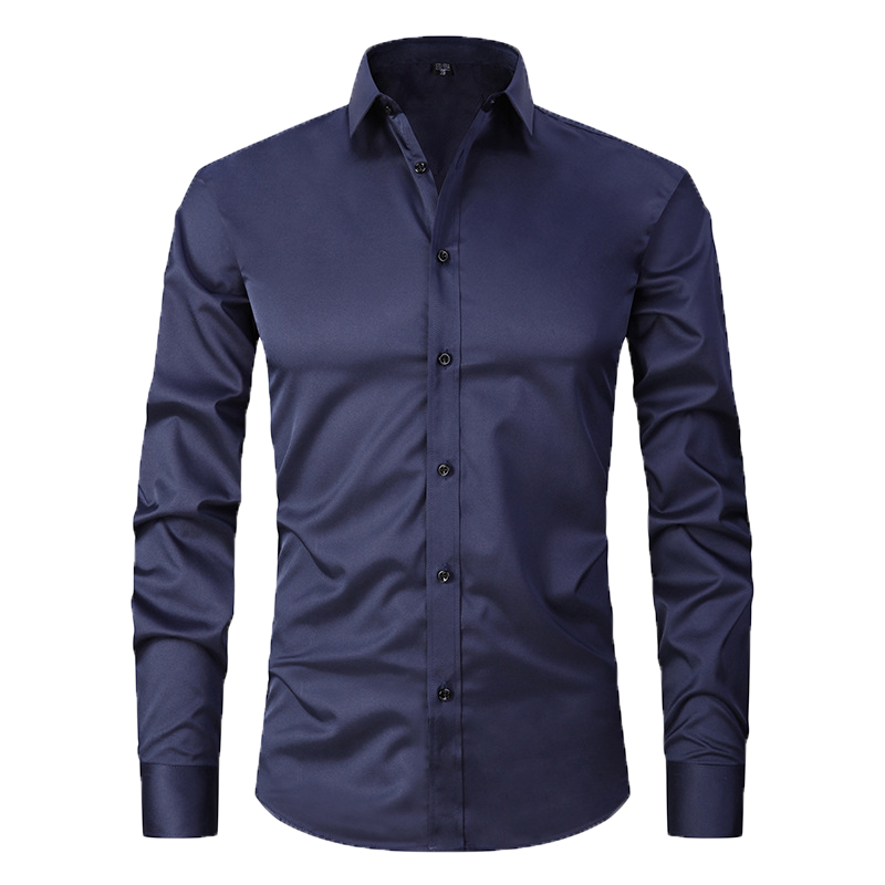 slim fit simple shirt-D190