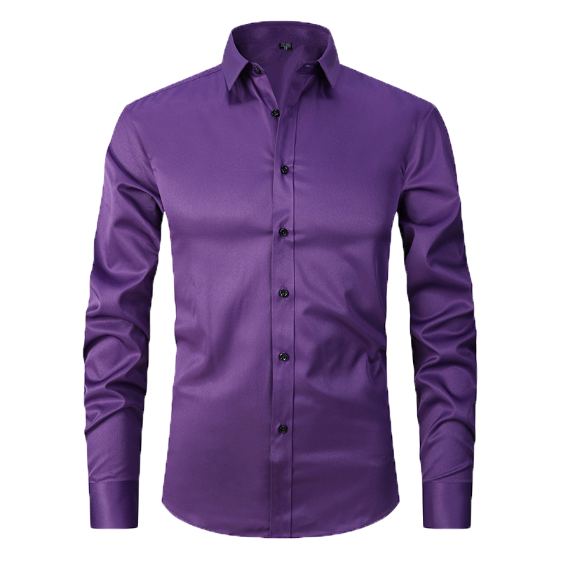 slim fit simple shirt-D190