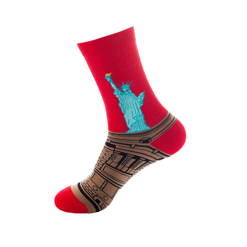 Cartoon mid-tube socks-D236