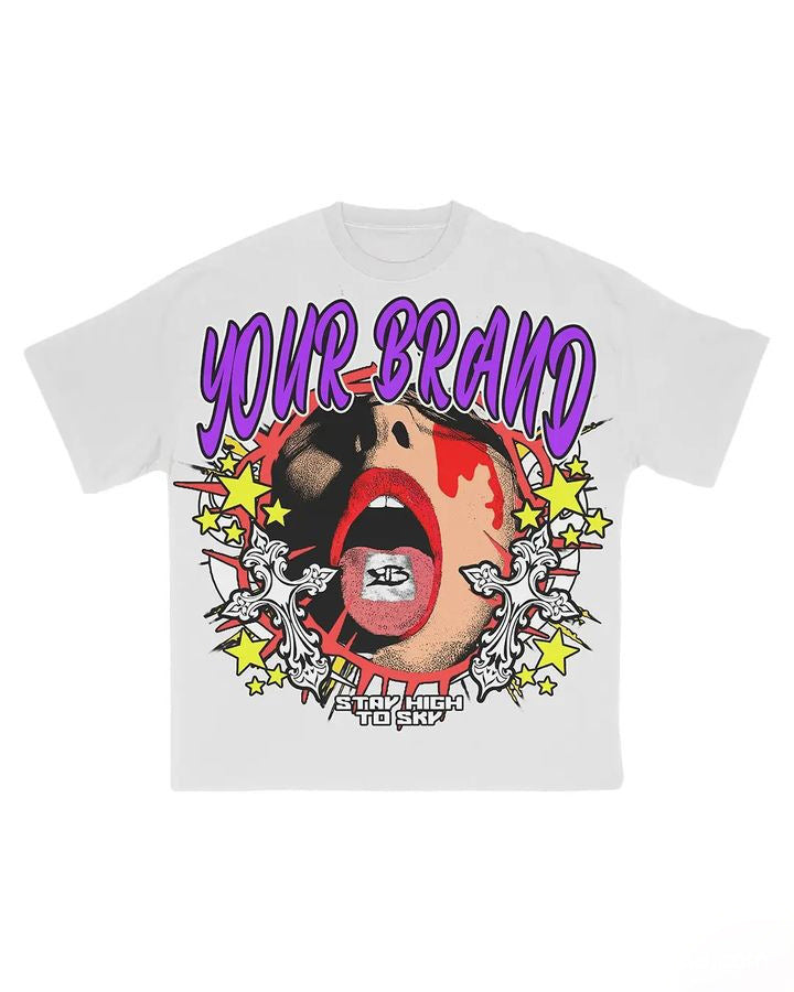 Oversized logo Tee-D606