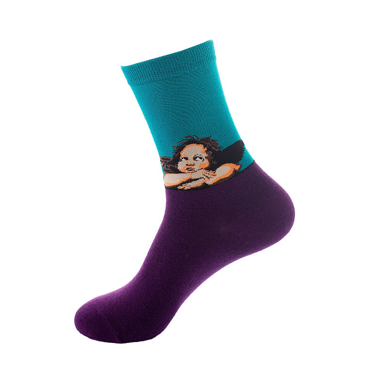 Cartoon mid-tube socks-D236