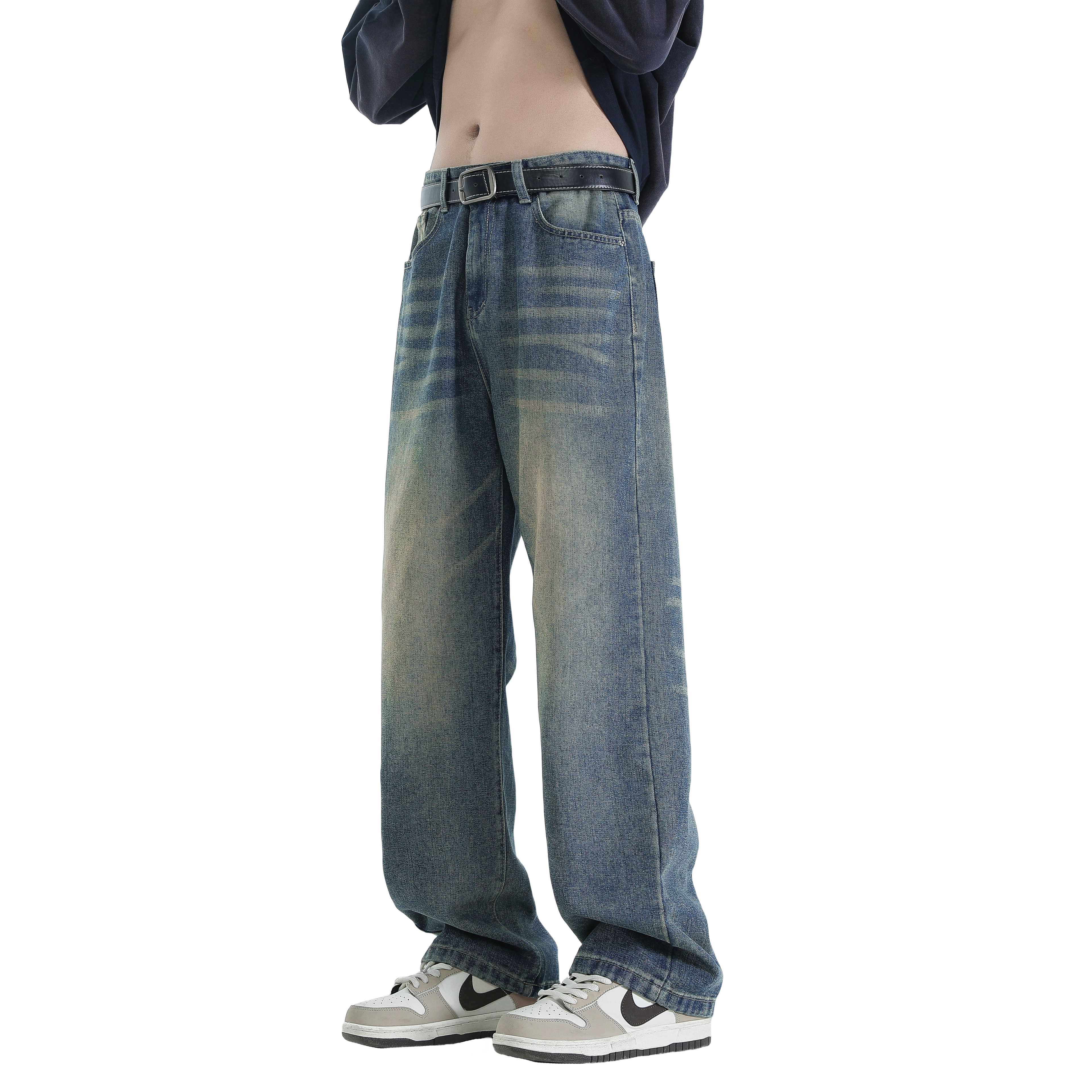 Basic baggy jeans-D79