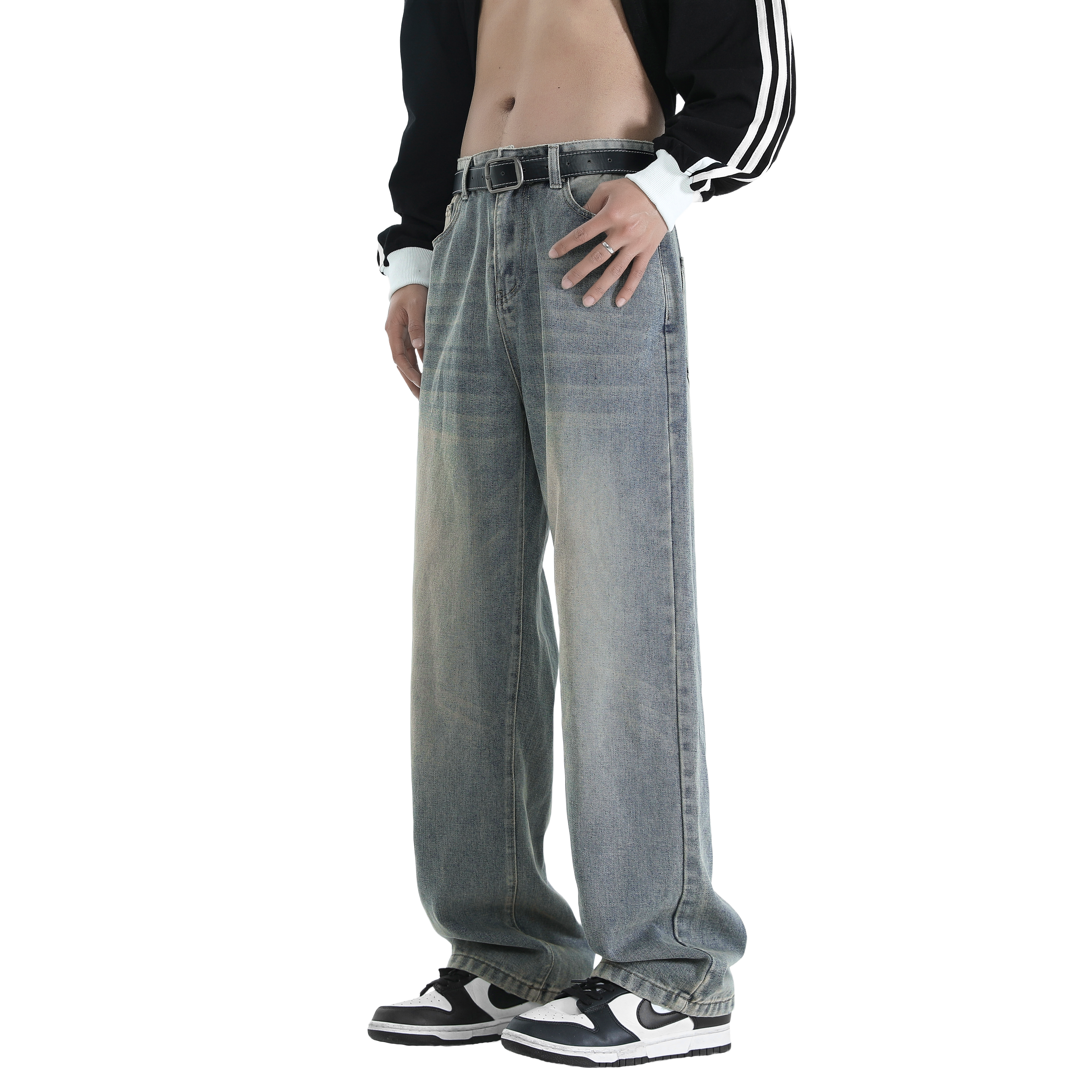 Basic baggy jeans-D79