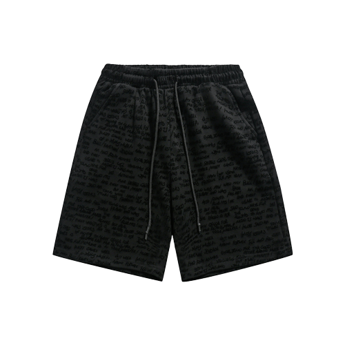 Monogram print vintage shorts-D733