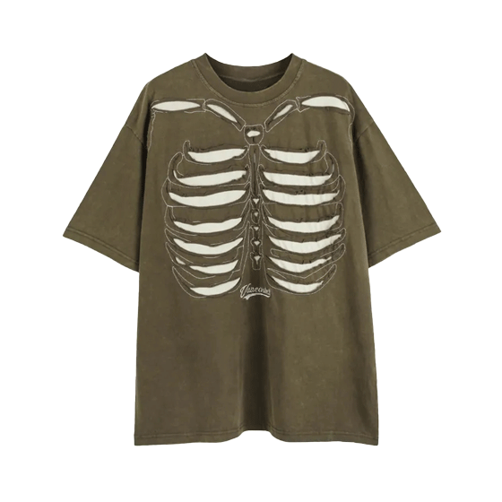 Skull print TEE-D303