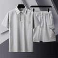 Solid color short-sleeved suit-D9