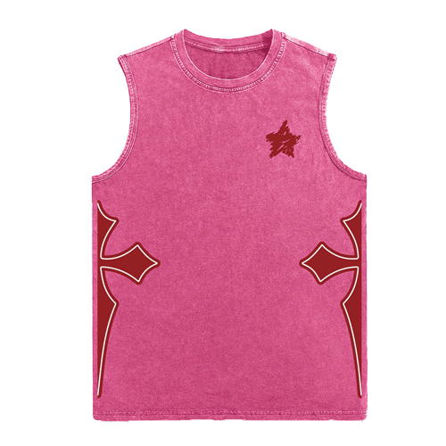 Vintage vest print-D624