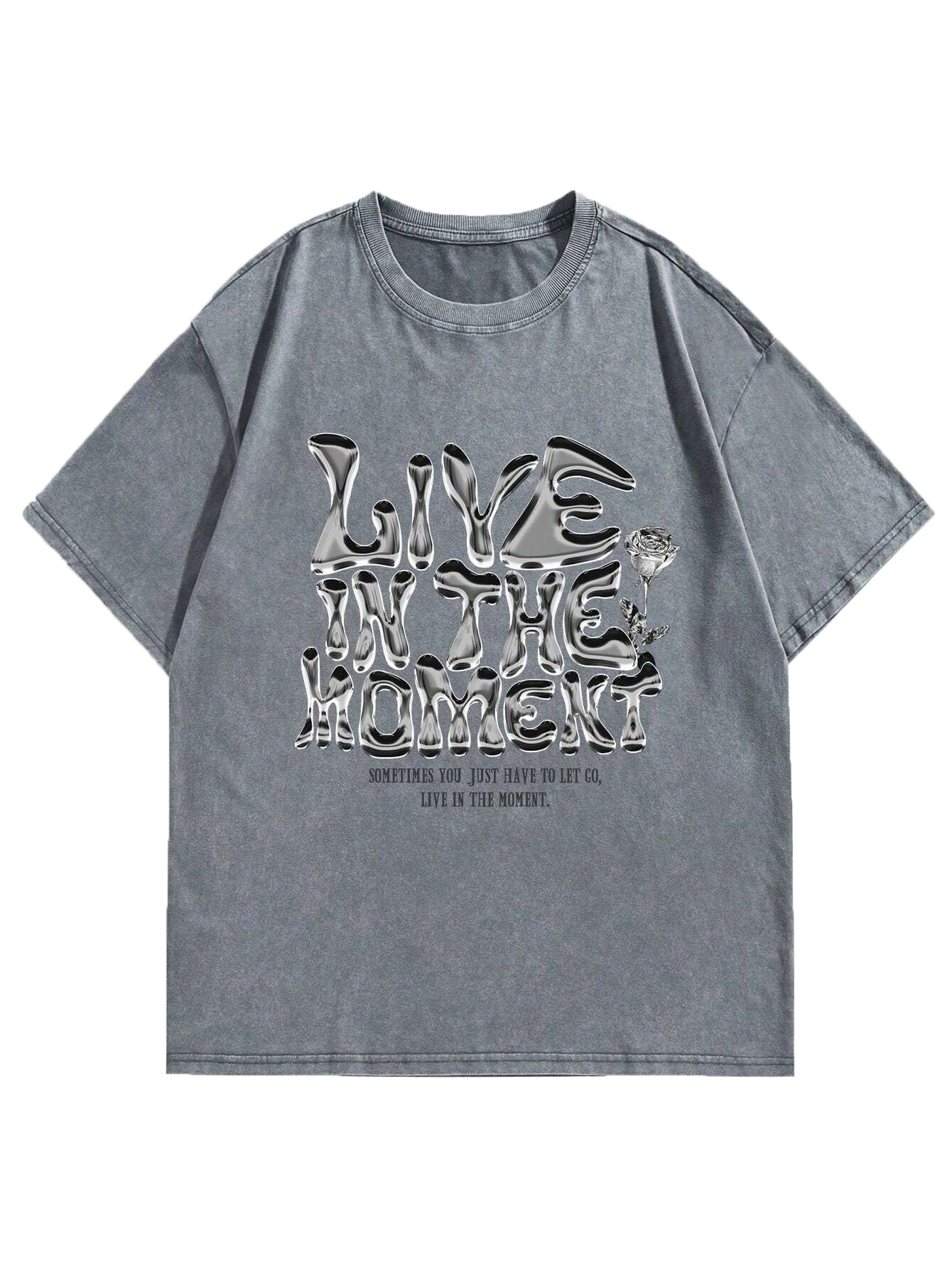 Retro letter print TEE-D373