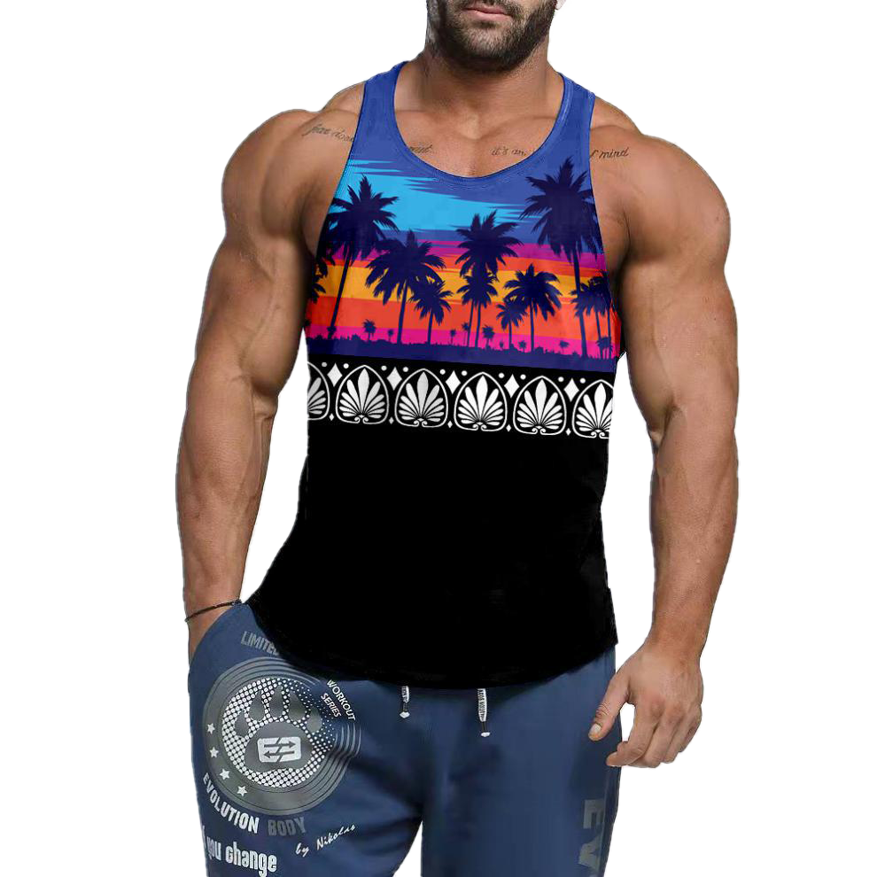 Coconut tree vacation vest-D164