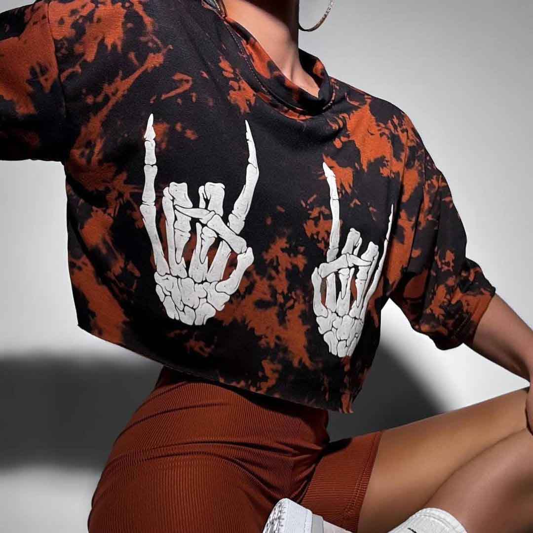 Skull finger pattern TEE-D830