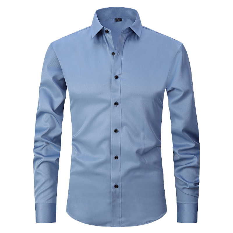 slim fit simple shirt-D190