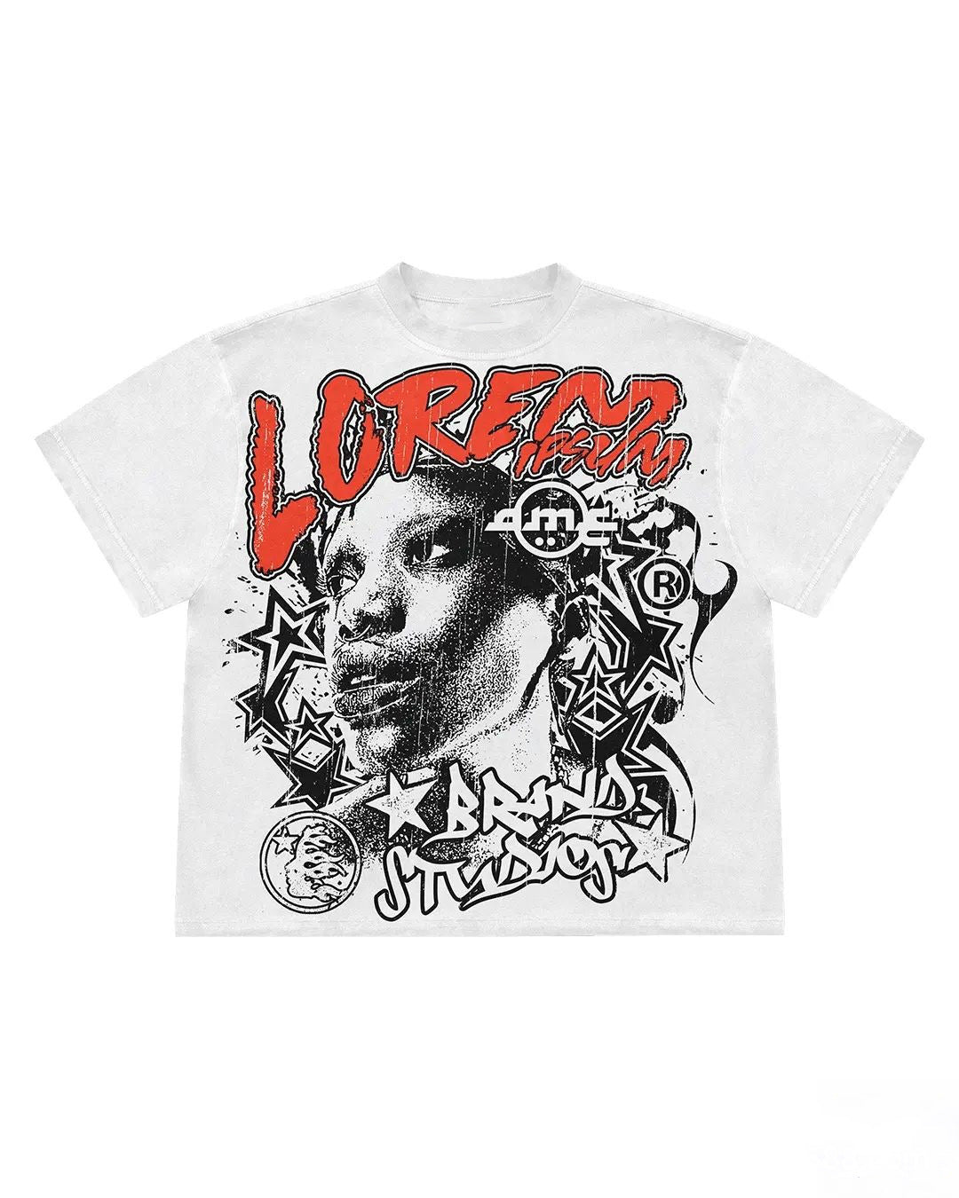 Oversized logo Tee-D606