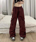 Oversize pants with multiple pockets-D131