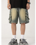 Denim Loose Shorts-D371