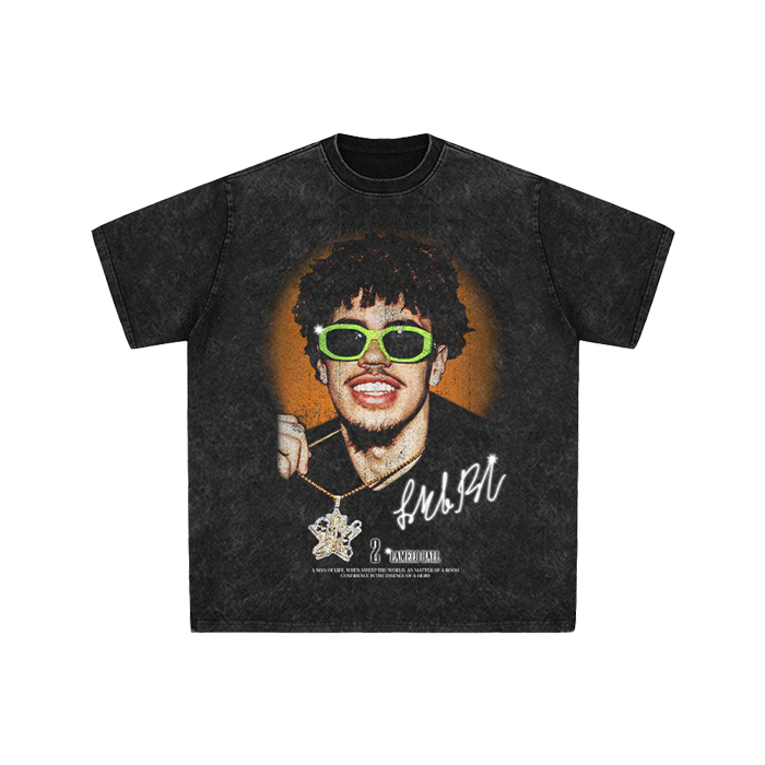 Printed retro trendy tee-D395