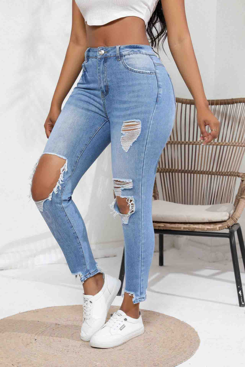 Ripped vintage jeans-D428