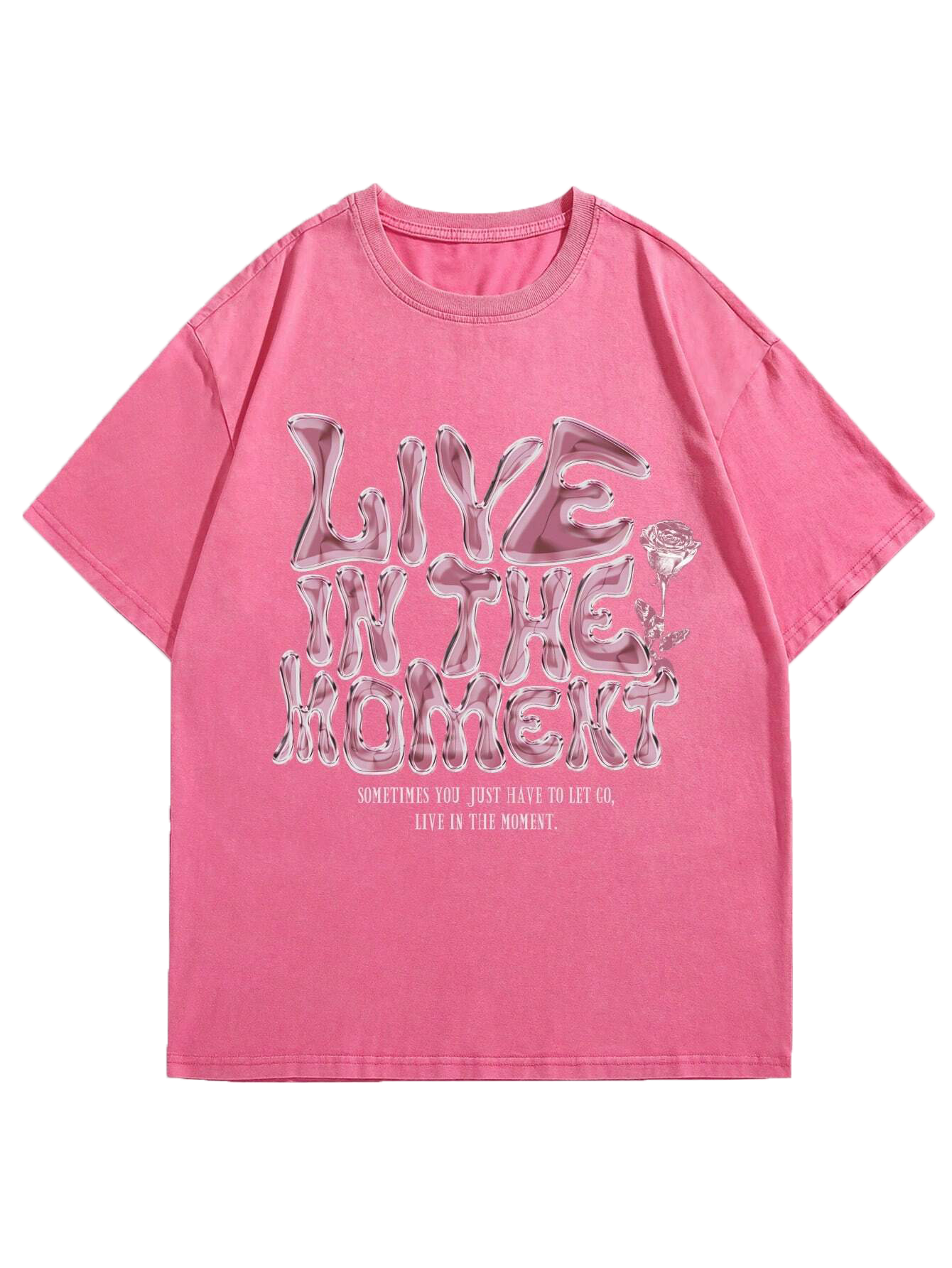 Retro letter print TEE-D373