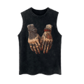 Sleeveless shoulder vest-D716
