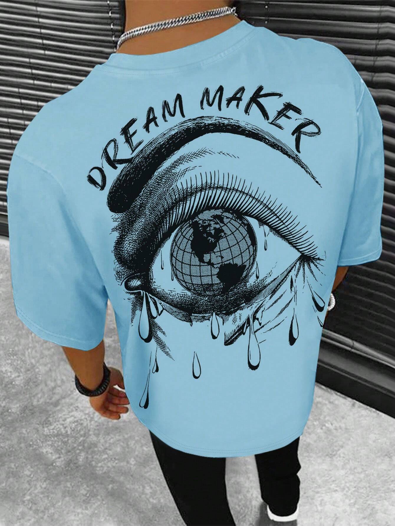 Trendy print T-shirt-D441