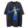 Twisted portrait print top-D167