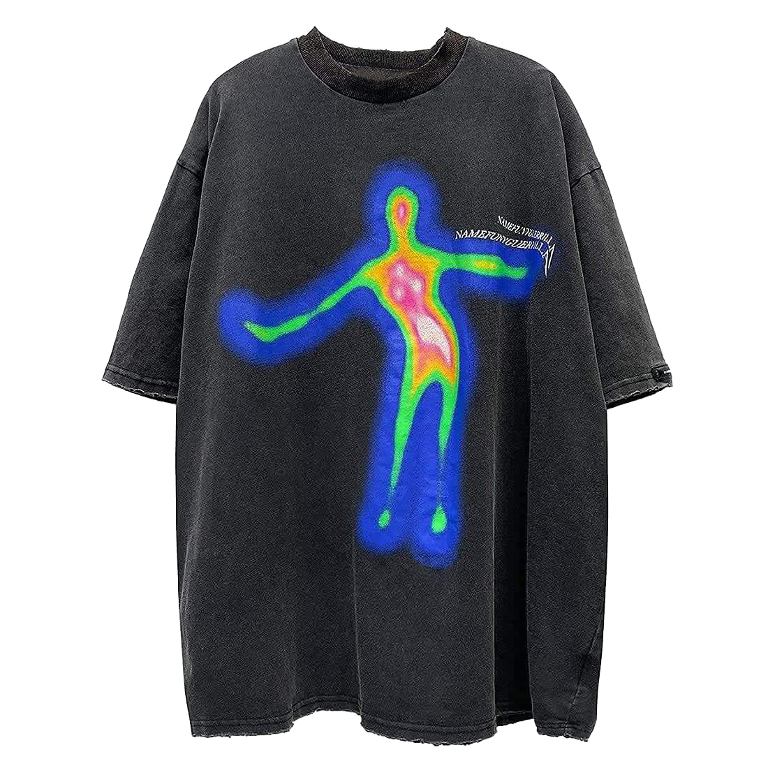 Twisted portrait print top-D167