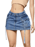 Denim skirt-D768