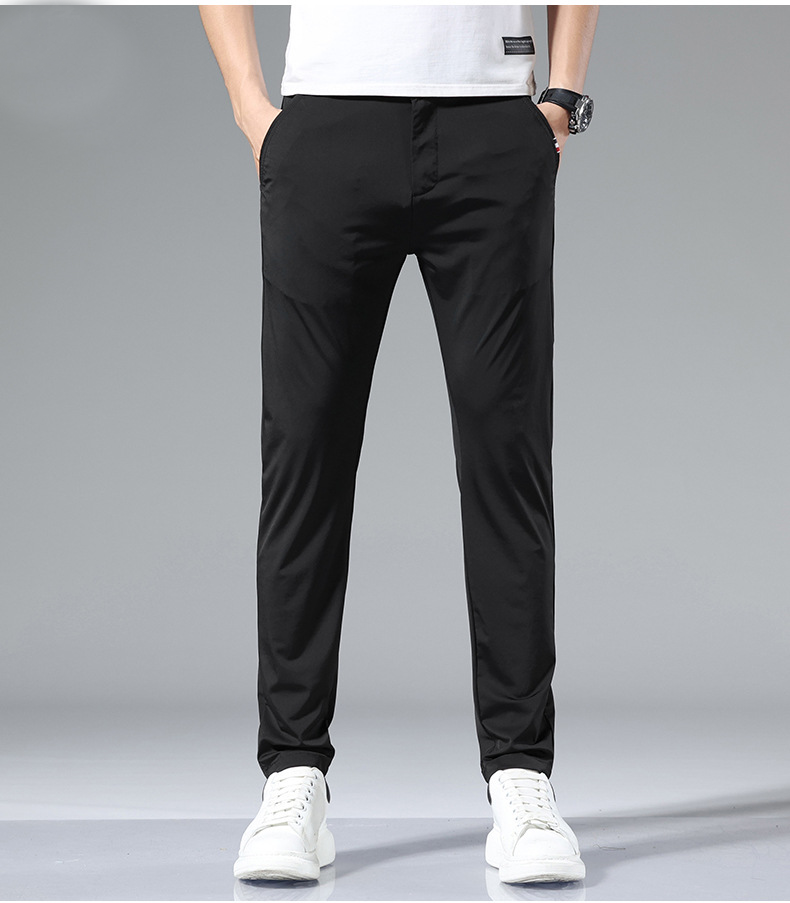 Ice Silk Straight Pants-D210